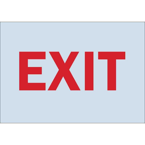 Brady Exit Sign, 10" W, 7" H, Exit, White 95142 - main